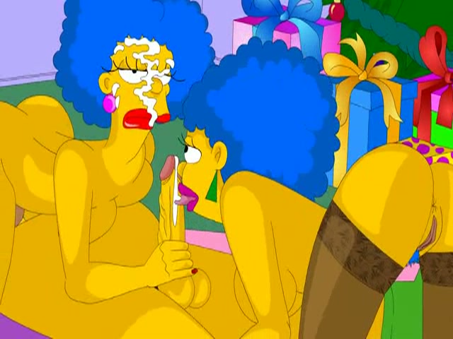 Homer heeft een trio onder de kerstboom